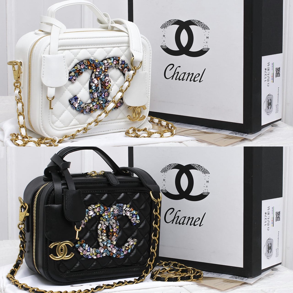 Tas Chanel Vanity Crystal 1137 (Batam)