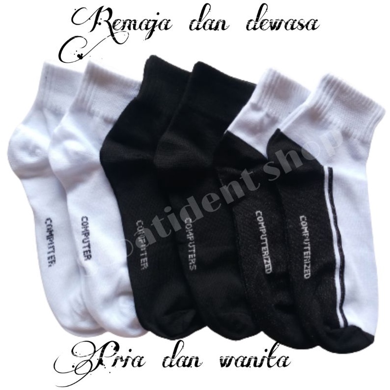 Kaos kaki polos pendek pria dan wanita, bisa pilih warna