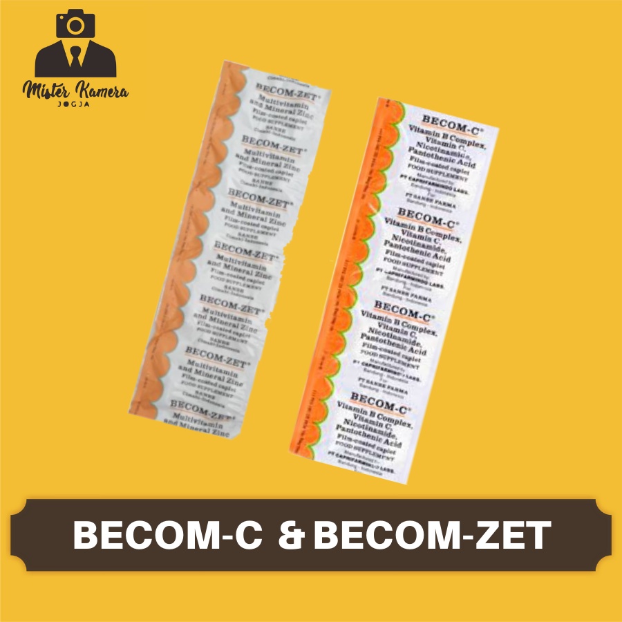 Becom C Becom Zet Multivitamin isi 100 Becom-C Becom-Zet 10 strip