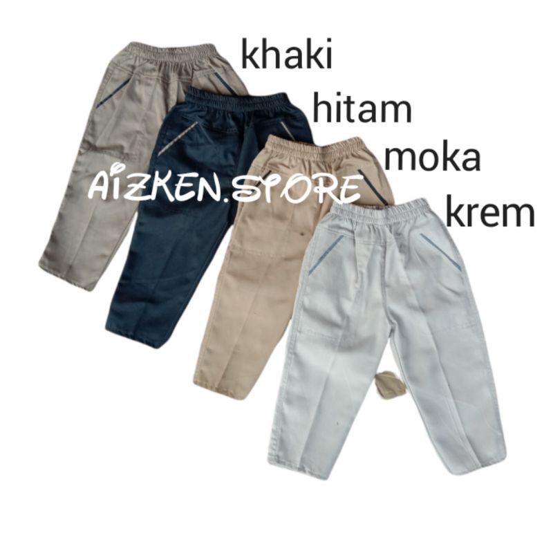 Celana Panjang Ankle Pants Slimfit Jumbo Abu muda