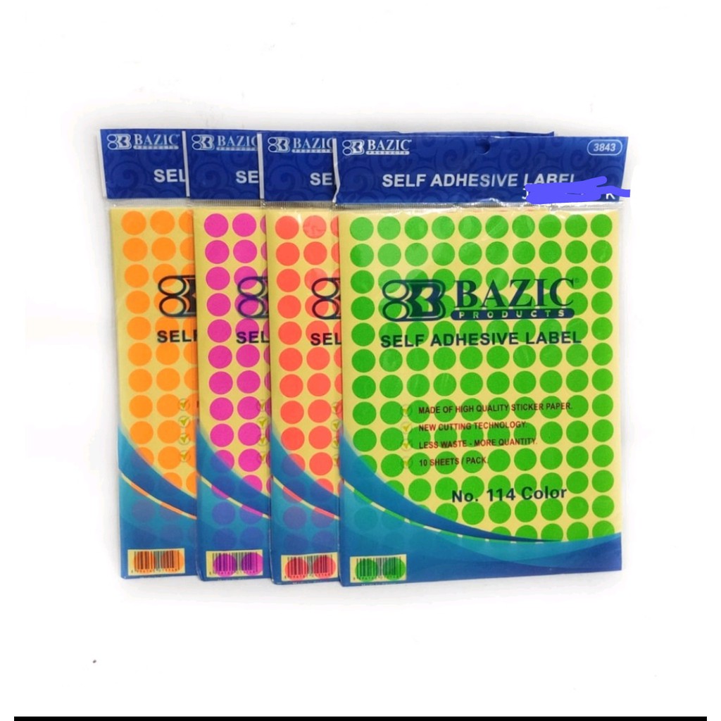 

STIKER LABEL BULAT WARNA BAZIC NO.114
