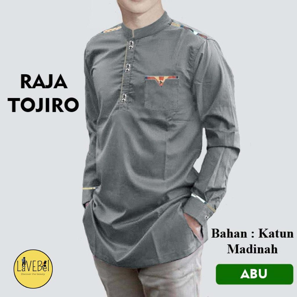 LVB Baju Koko RAJA TOJIRO TOYOBO/Uk. M,L,XL,XXL/Koko Lengan Panjang/Baju Muslimin Jumbo/Atasan Muslim Pria