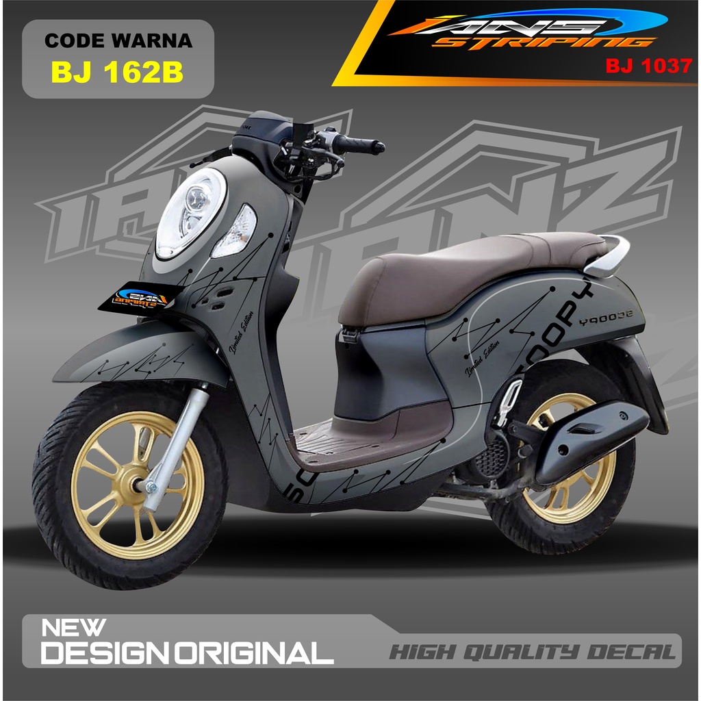 DECAL STIKER SCOOPY FULL BODY BLOK MOTOR / STICKER DECAL  HONDA SCOOPY FULL BODY / STICKER VARIASI SCOOPY TERBARU  / STICKER SCOOPY