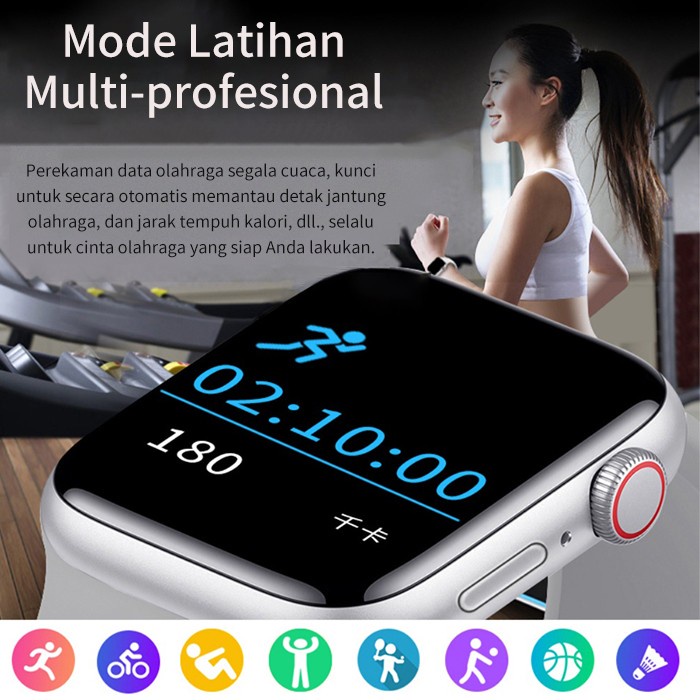 SmartWatch X7+ PLUS MAX Jam Tangan Fitness Bluetooth Wristband Pria Wanita Jam Olahraga Original