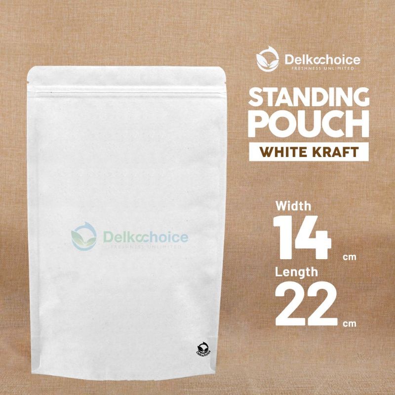 Standing Pouch Kraft Non Window White Plastik Kemasan