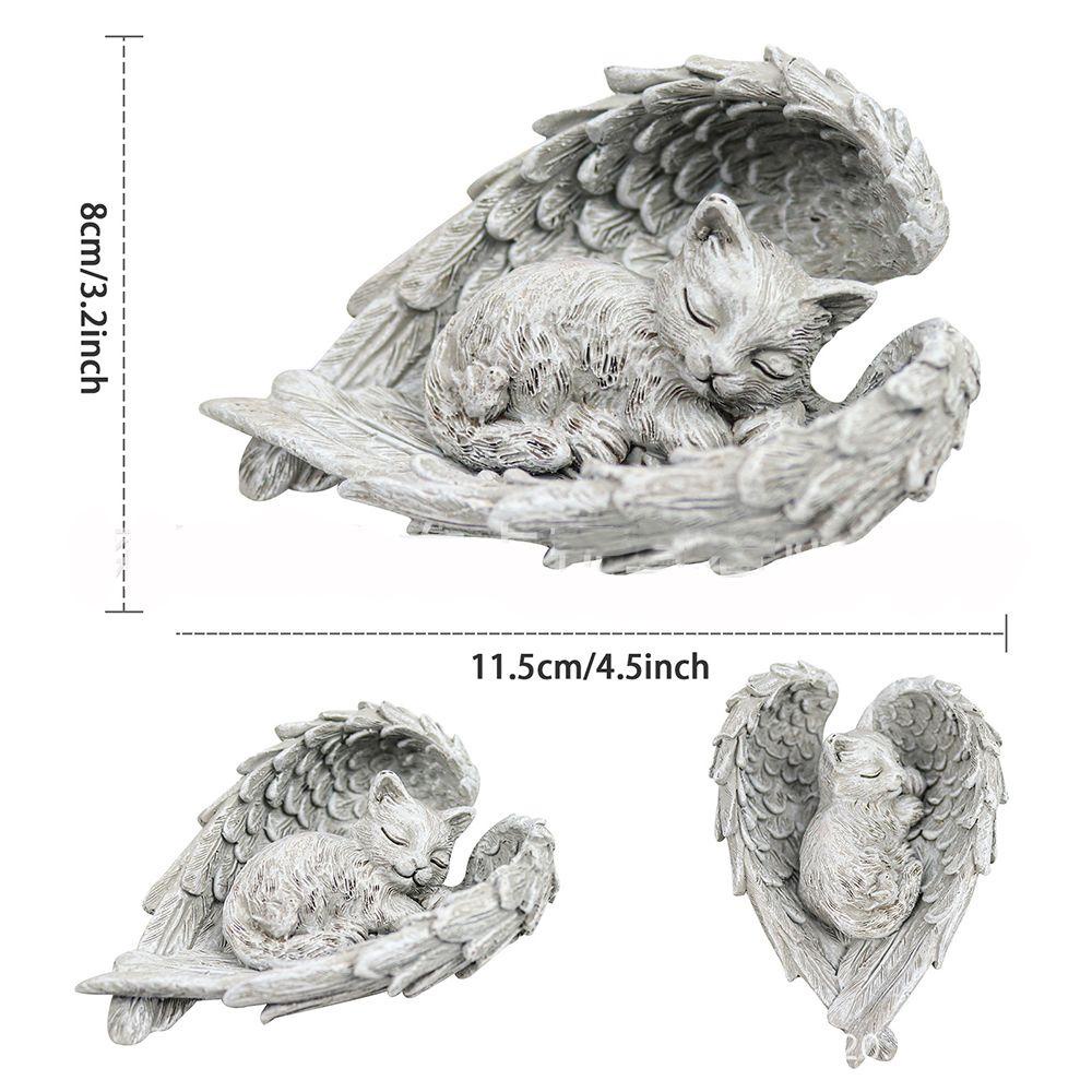 Patung Nanas Malaikat Anjing Kucing Ornamen Rumah Patung Memorial Outdoor Angel Wing