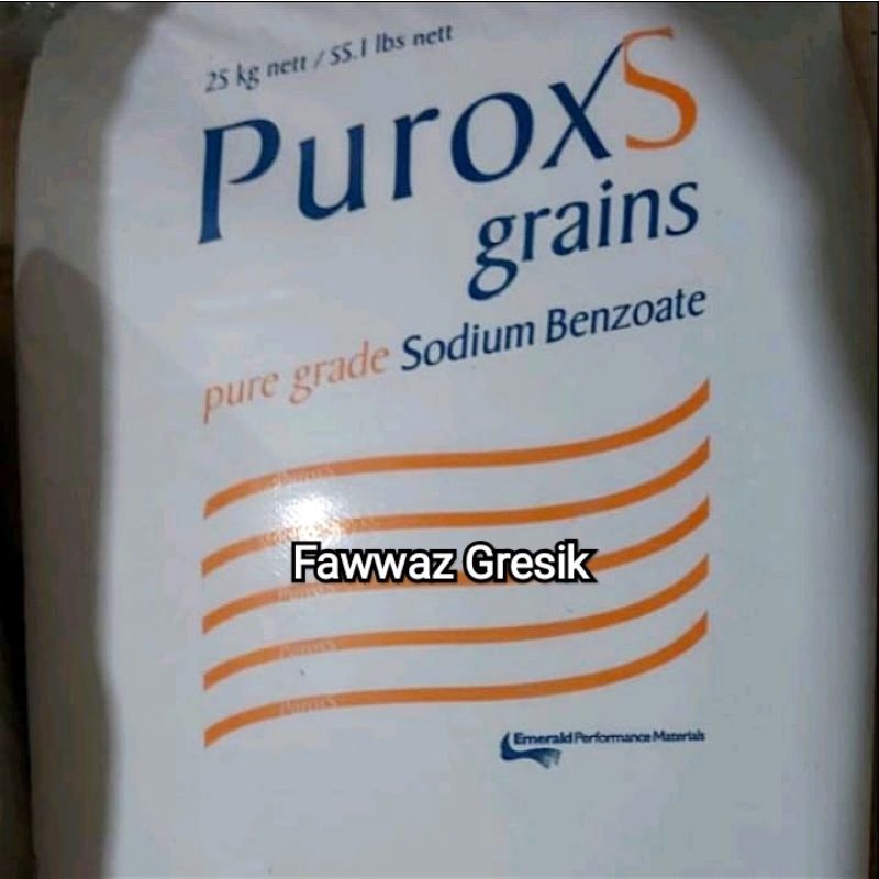 Purox Sodium Benzoat Pengawet Makanan / Purox Grains Pure grade Sodium Benzoat