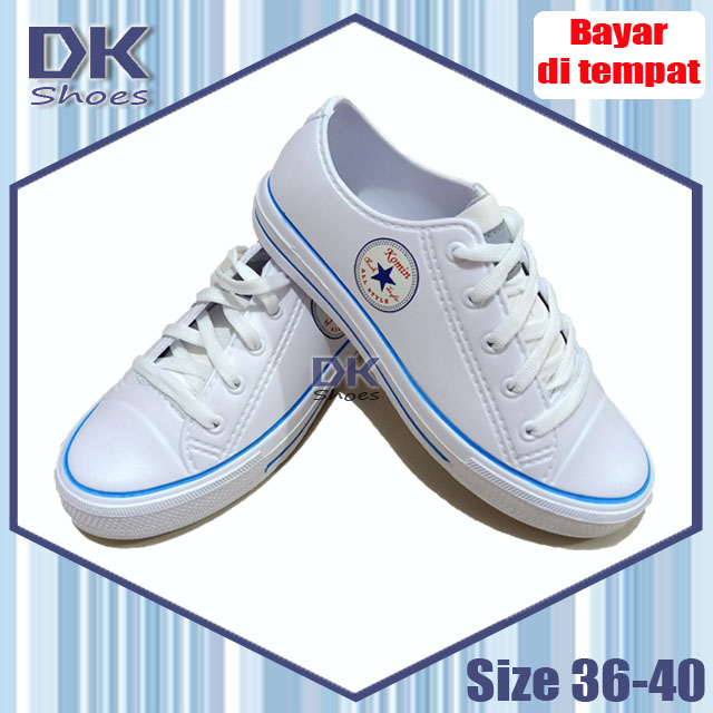 Sepatu Karet Komin 36-39 / Sepatu Wanita / Sepatu Sneakers Kets Putih Wanita