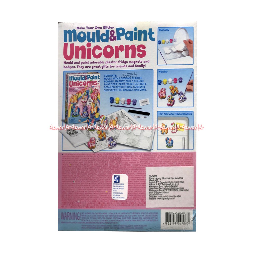 4M Mould &amp; Paint Unicorn Mainan Menghias Mewarnai Kuda Poni Keramik