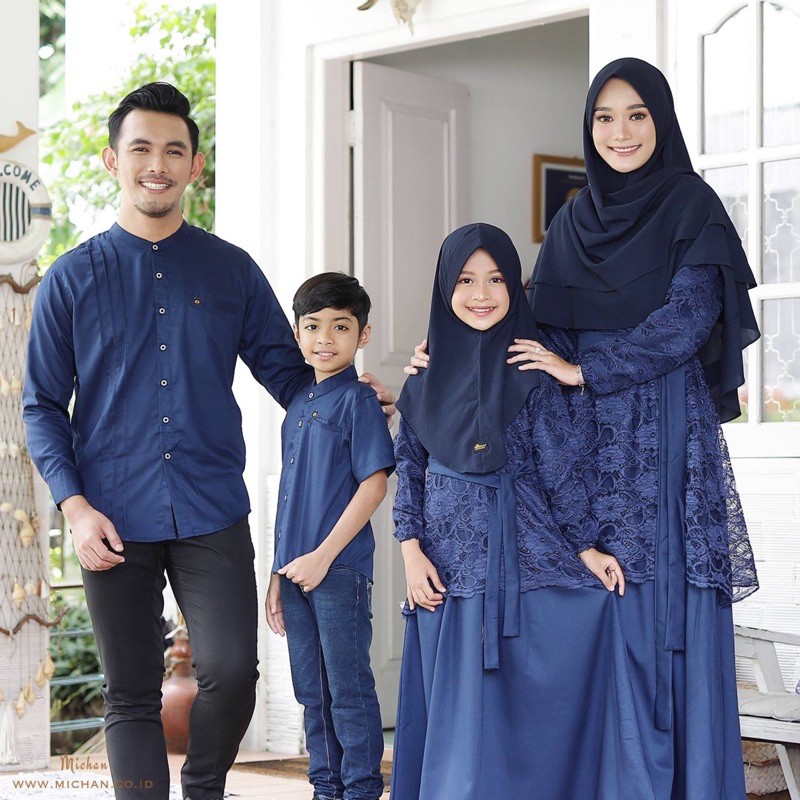 BROKAT RAYA NAVY FAMILY  SET LEBARAN 2021 MICHAN HIJAB