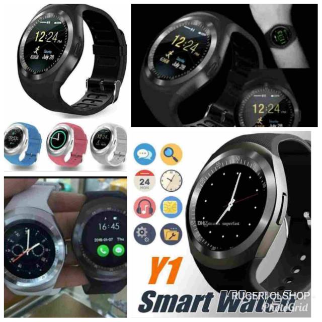 SmartWatch Y1 Premium DZ11 Jam Pintar Memory Full Hitam