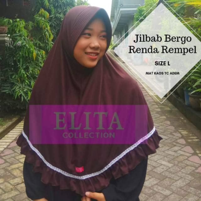 Jilbab rempel renda elita L