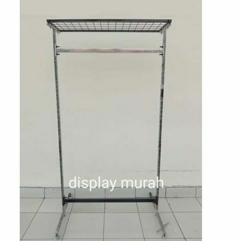 Gawang Baju Hitam 80x150 cm Plus Ram Rak Display Stand Gawangan Baju - BH