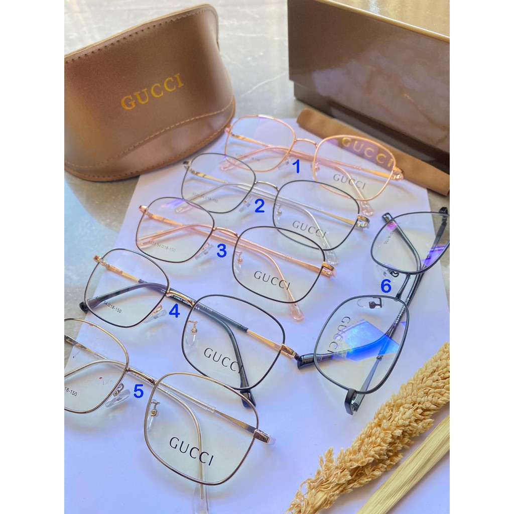 Frame Kacamata Pria Wanita Guci 6333 Box Sleting