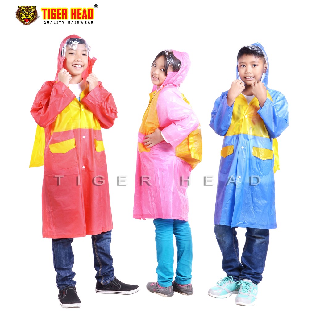 Jas Hujan Coat Happy KIds Merk Tiger Head 68211