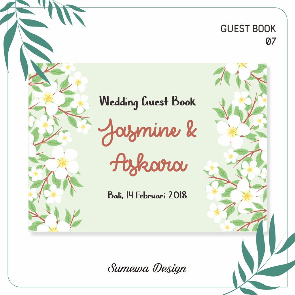 Buku Tamu Wedding Guest Book Hard Cover 07 Shopee Indonesia