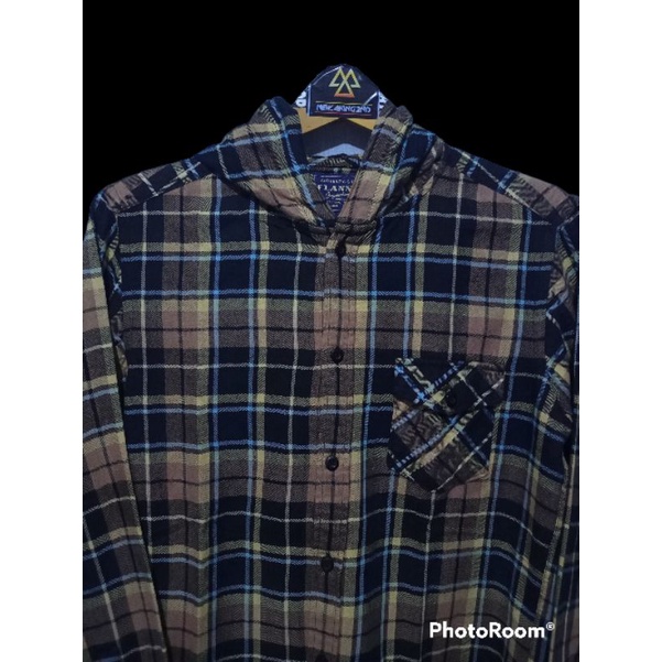 flanel hoodie uniqlo