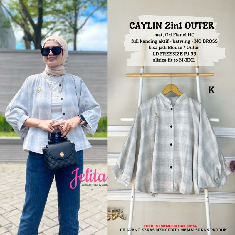 VANIA / Jennie 2in 1 Outer/ Caylin / vivara by MARITZA kotak2 blouse atasan wanita Oversize busui