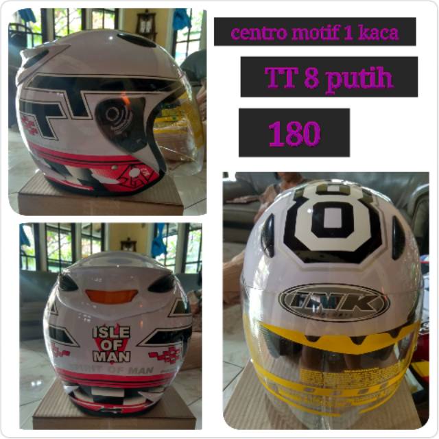 Helm centro basic ink kw replika motif 1 kaca