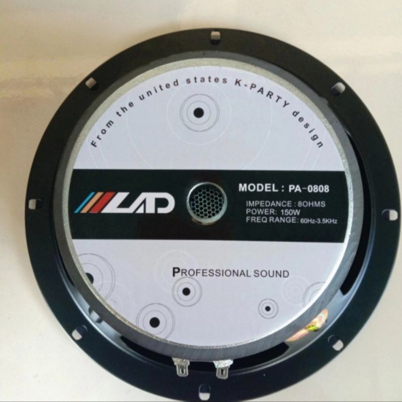 speaker midle LAD PA-0808 8 inch MURAH
