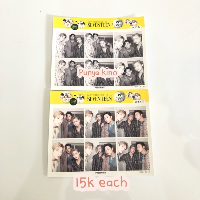 CLEARANCE SALE READY STOCK DICON SEVENTEEN ISSUE NO.12 MY CHOICE IS… SVT PHOTOMATIC STICKER PHOTOCAR