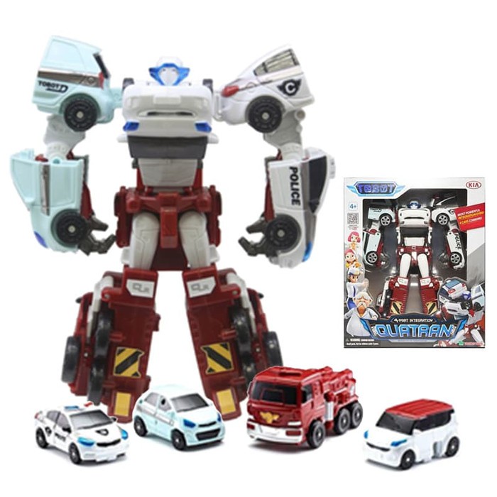 TOBOT QUATRAN TRANSFORMING - 4 CARS COMBINE ROBOT - ORIGINAL