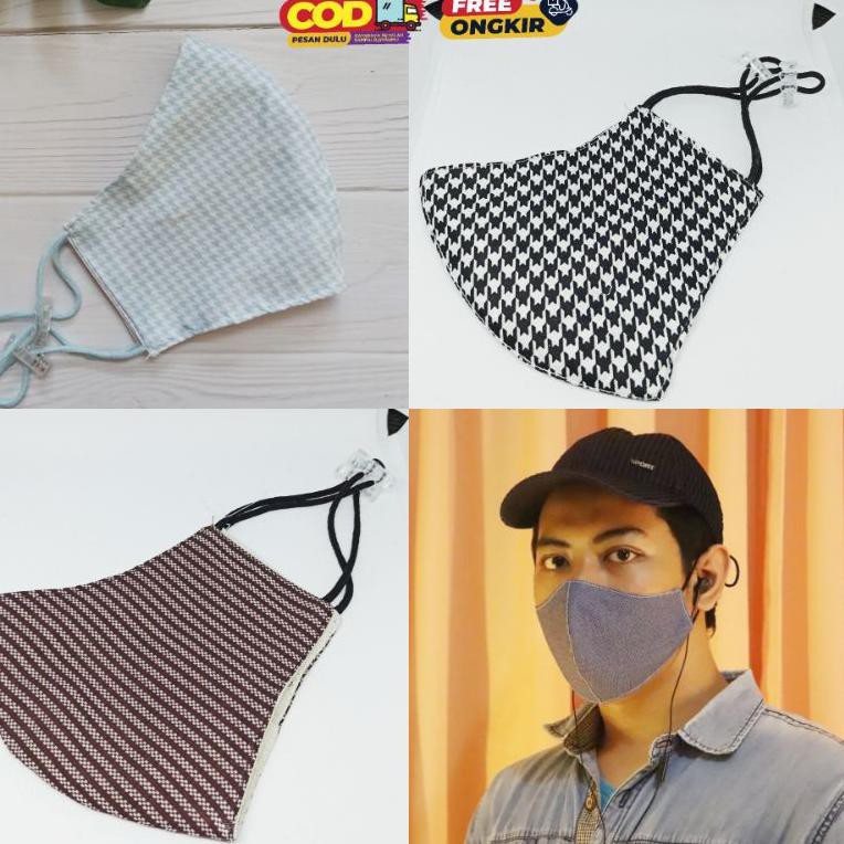 BIG SALE MASKER KAIN 3 PLY MASKER COWOK KEREN MASKER SIMPLE MASKER MONOKROM MASKER COWOK MASKER LAKI