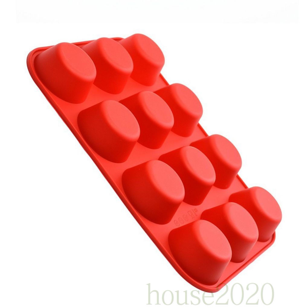 (House2020) 12pcs / Set Loyang Muffin / Cupcake / Cookies Anti Lengket Bahan Silica Gel