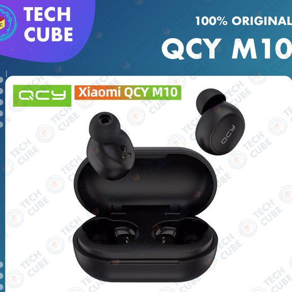 Youpin QCY M10 TWS Earphone Headset Wireless Bluetooth T4 T5 - Hitam