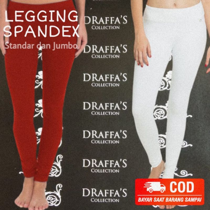 Legging panjang melar elastis adem spandek standard &amp; jumbo