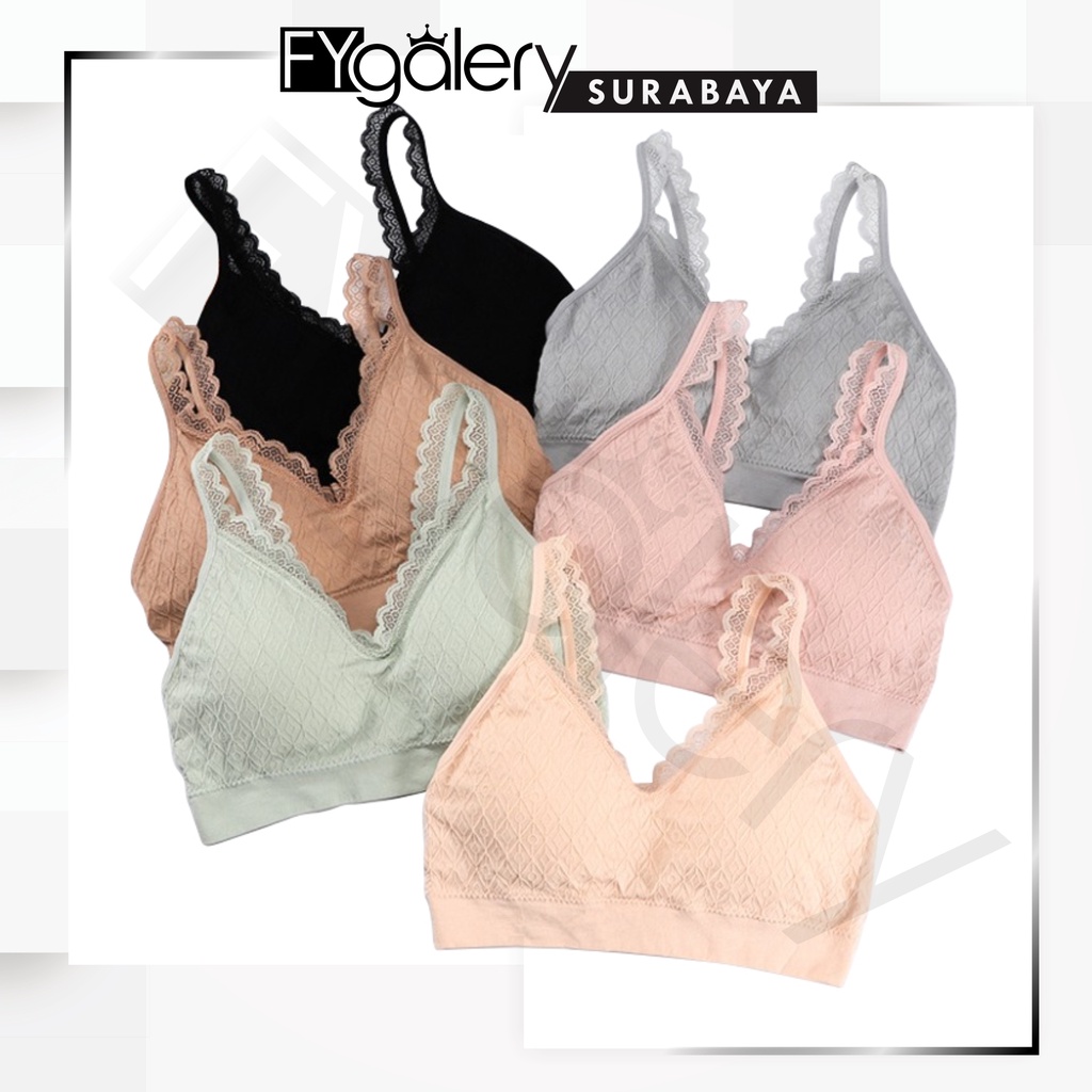 FYGALERYSURABAYA BRA502 Pakaian Dalam Wanita Bra Tanpa Kawat Sport Bra Gym Push Up Bra Wanita Bra Olahraga