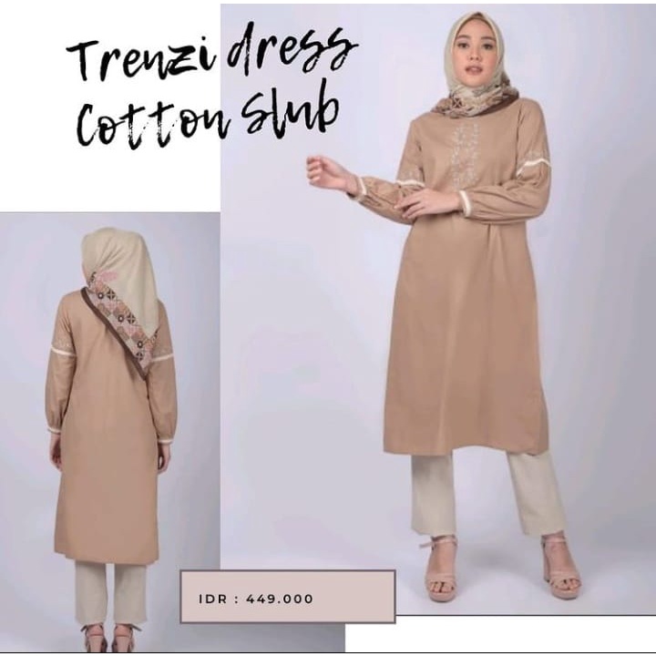 Zoya Busana Trenzi Midi Dress Khaki