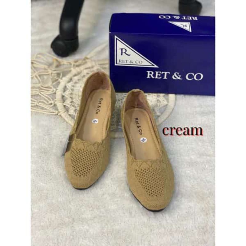 flatshoes wanita rajut import ABK03