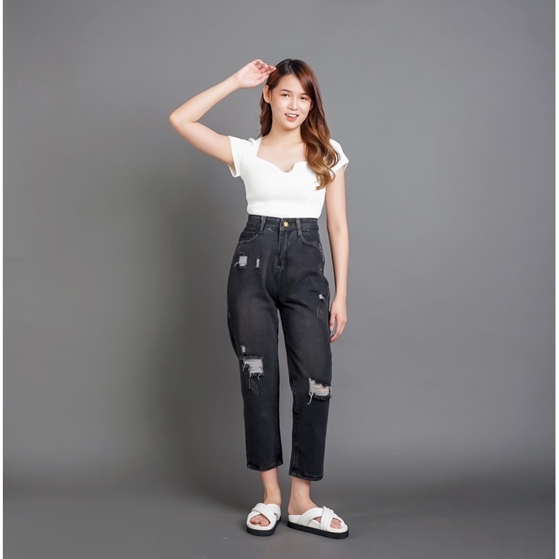 [LUXE.DLABEL] LIONEL JEANS | Celana Jeans Wanita Highwaist Jeans Boyfriend Jeans Baggy Jeans Import