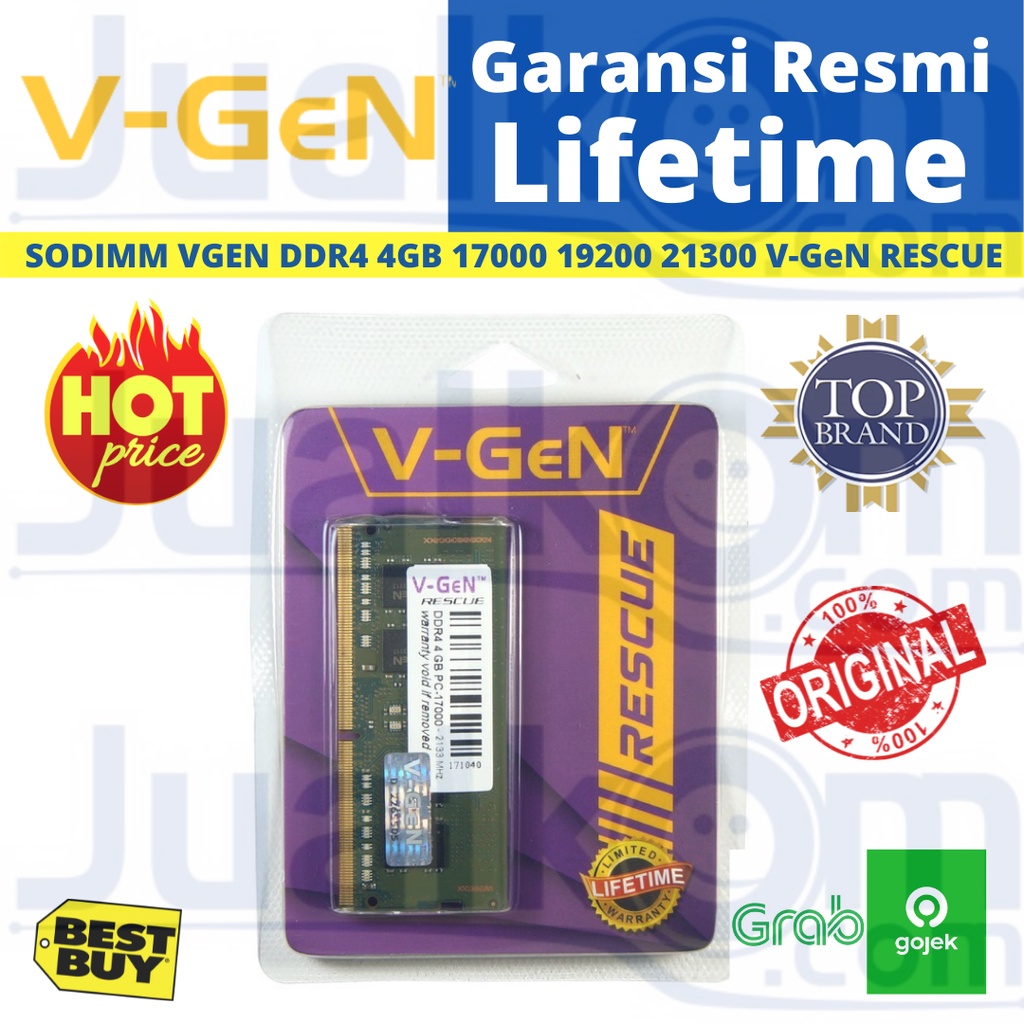 VGEN DDR4 4GB 17000 19200 21300 SODIMM V-GeN RESCUE V Gen