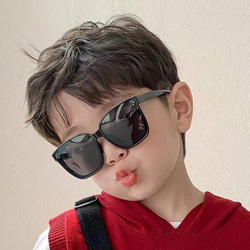 HZ Kacamata Anak Hitam Korea Murah Cowok Cewek INS Fashion Black Sunglass