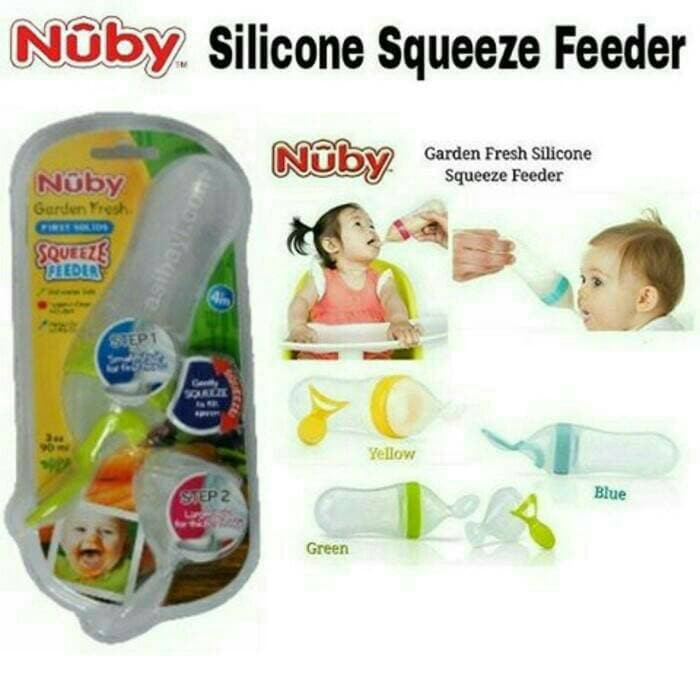TERMURAH / Nuby Squeeze Feeder/Botol Sendok Makan Bayi Nuby