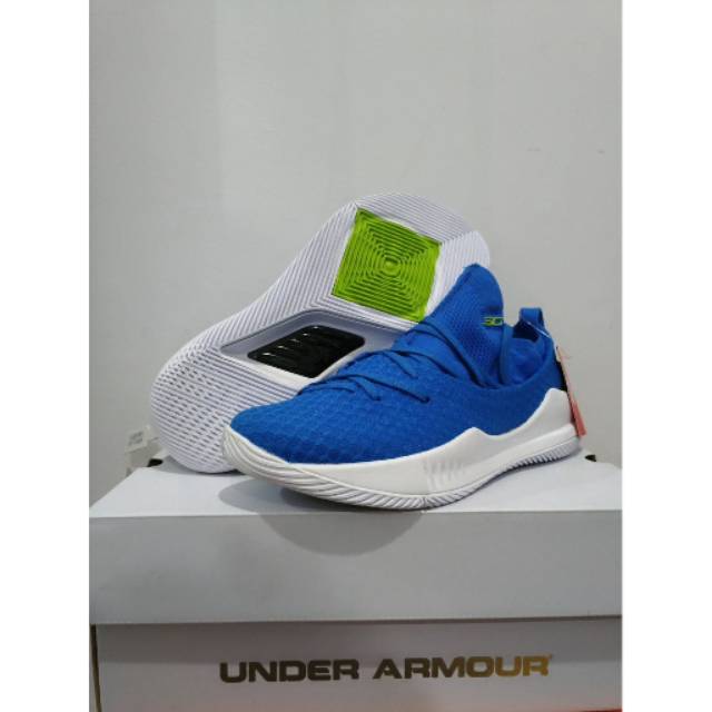 (FREE TALI SEPATU PENGGANTI) SEPATU BASKET UNDER ARMOUR CURRY 5 LOW ROYAL BLUE