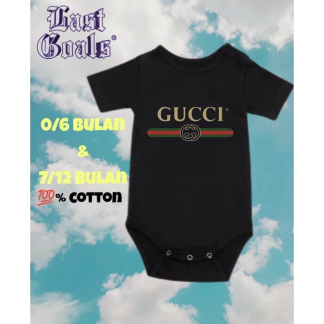Baju bayi GUCCI / kaos bayi distro / jumpsuit / jumper bayi / jumsuit bayi / bodysuit baby / baby ki