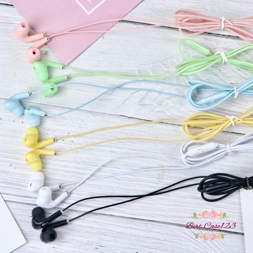 BM024 HEADSET HANDSFREE Hf earphone U28 MACARON MATE COLOR HIFI EXTRA BASS BC1363