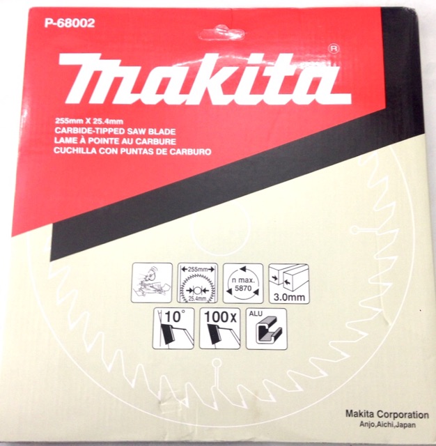 Makita P-68002 TCT Saw Blade 255x100T Inch Mata Pisau Circular Gergaji 10 Inch