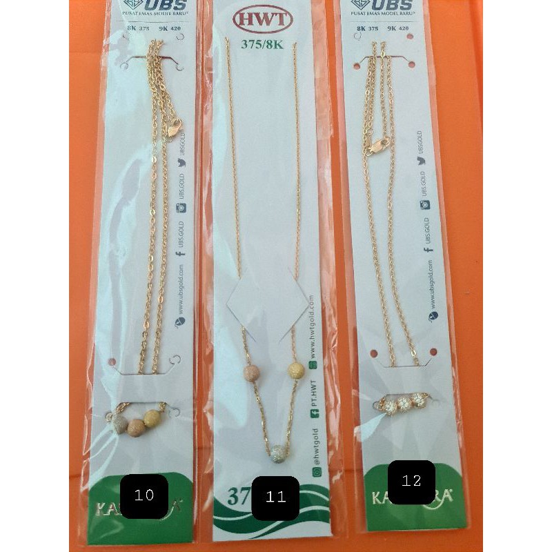 Kalung bola pasir dan mata dior variasi 3 warna 1 layer dan 2 layer UBS HWT 375 8K