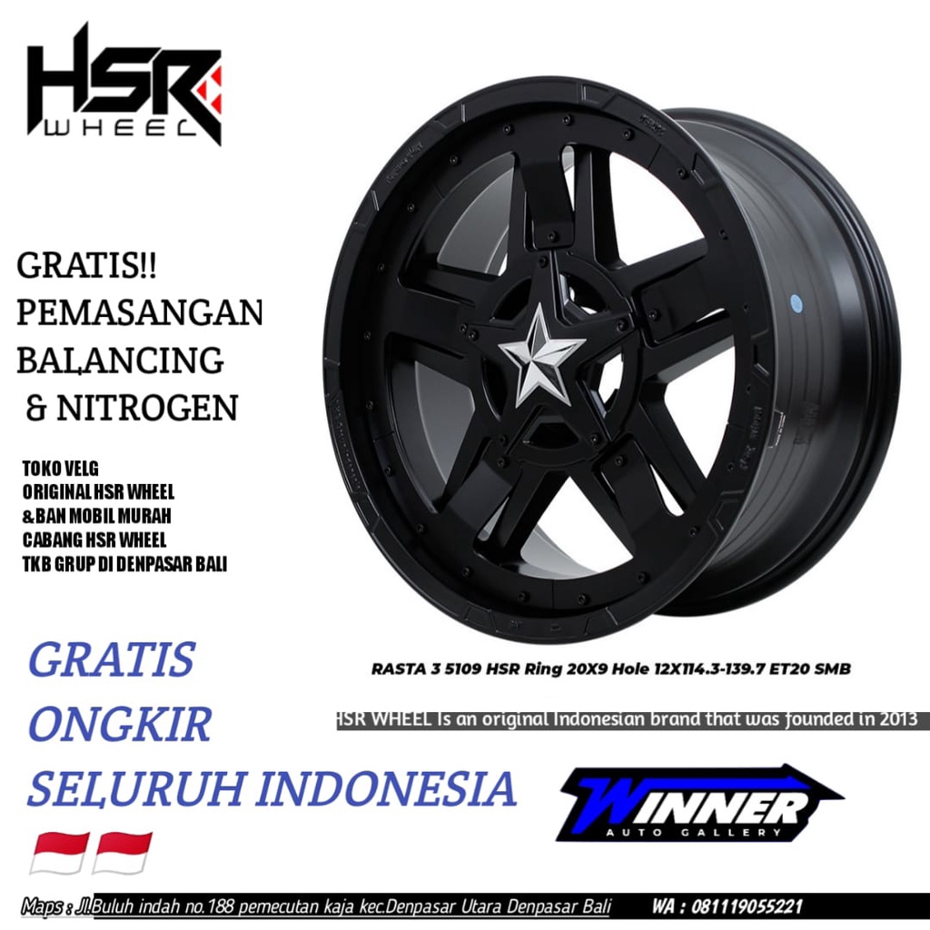 Velg Dakkar 4x4 Navara Triton Hilux Double Ring 20 Lebar 9 HSR Rasta