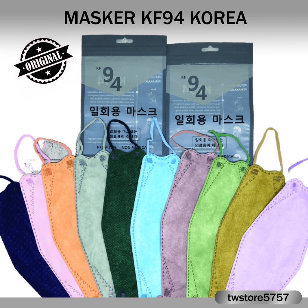 MASKER KF94 KOREA WARNA WARNI ORIGINAL