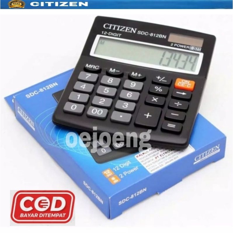 Kalkulator 12 Digit Angka Citizen SDC 812 Calculator Digitl