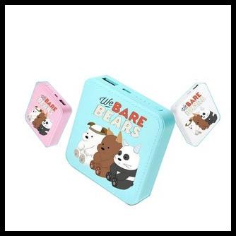 Powerbank 20000Mah We Bare Bear Cute Portable Mini Power Bank