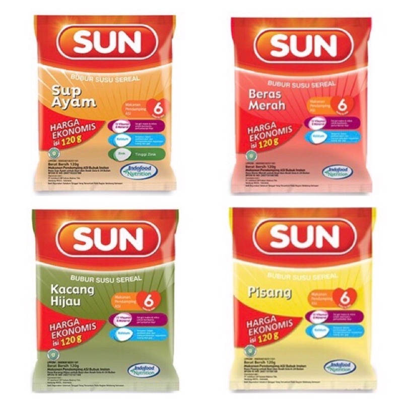 

Elnara - Baby & Kids SUN Bubur Susu Sereal Kemasan Ekonomis 120Gram