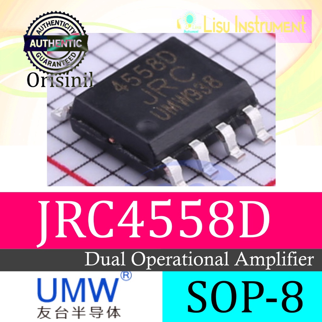JRC4558D 4558D Dual Operational Amplifier SOP-8 UMW Youtai Semiconductor Co. Ltd. Original