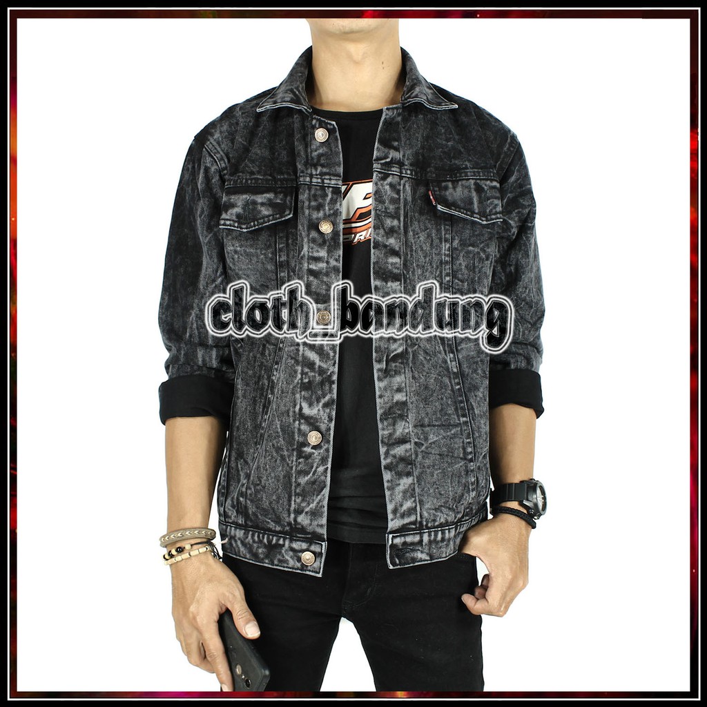 jaket denim levis pria