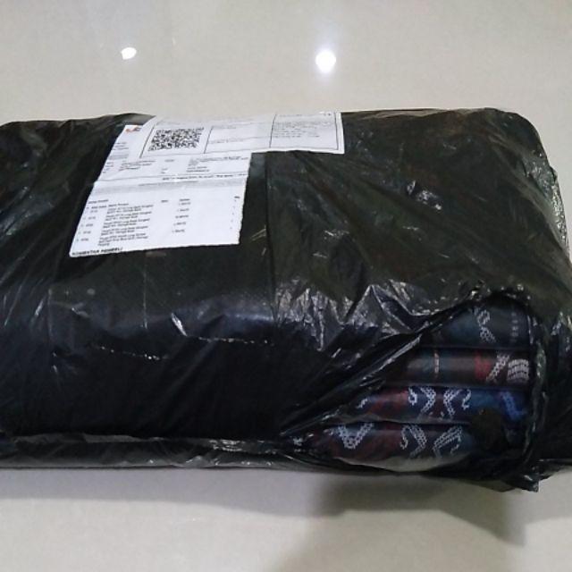 Freypv 6719 Long Batik Songket Navy M-l Kemeja Batik